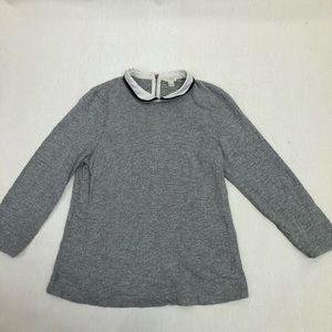 J. Crew Peter Pan Collar Long Sleeve L
